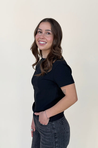Layla Ribbed Crew Neck TShirt