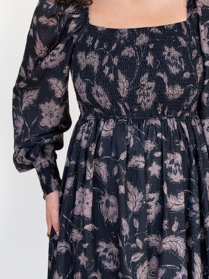 Faye Floral Square Neck Maxi Dress