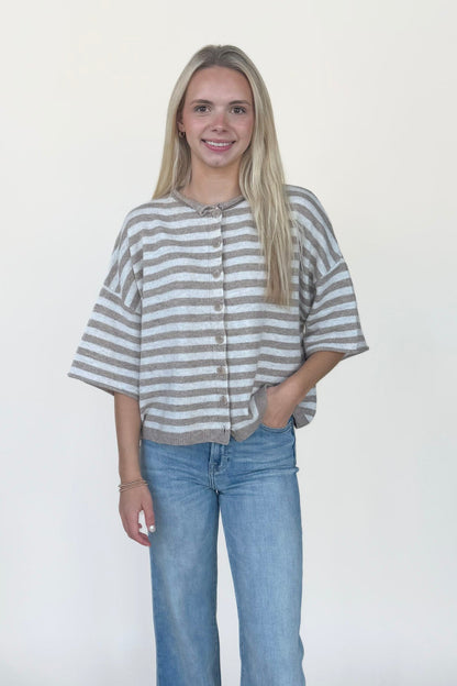 Emily Stripe Cardigan