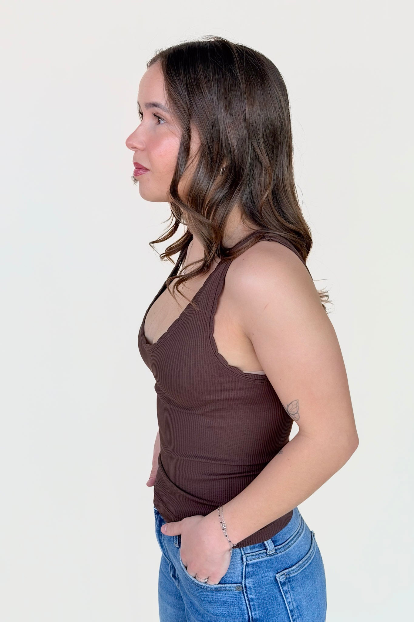 Scallop Edge Reversible Tank - more colors availabe