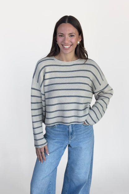 Heather Striped Sweater