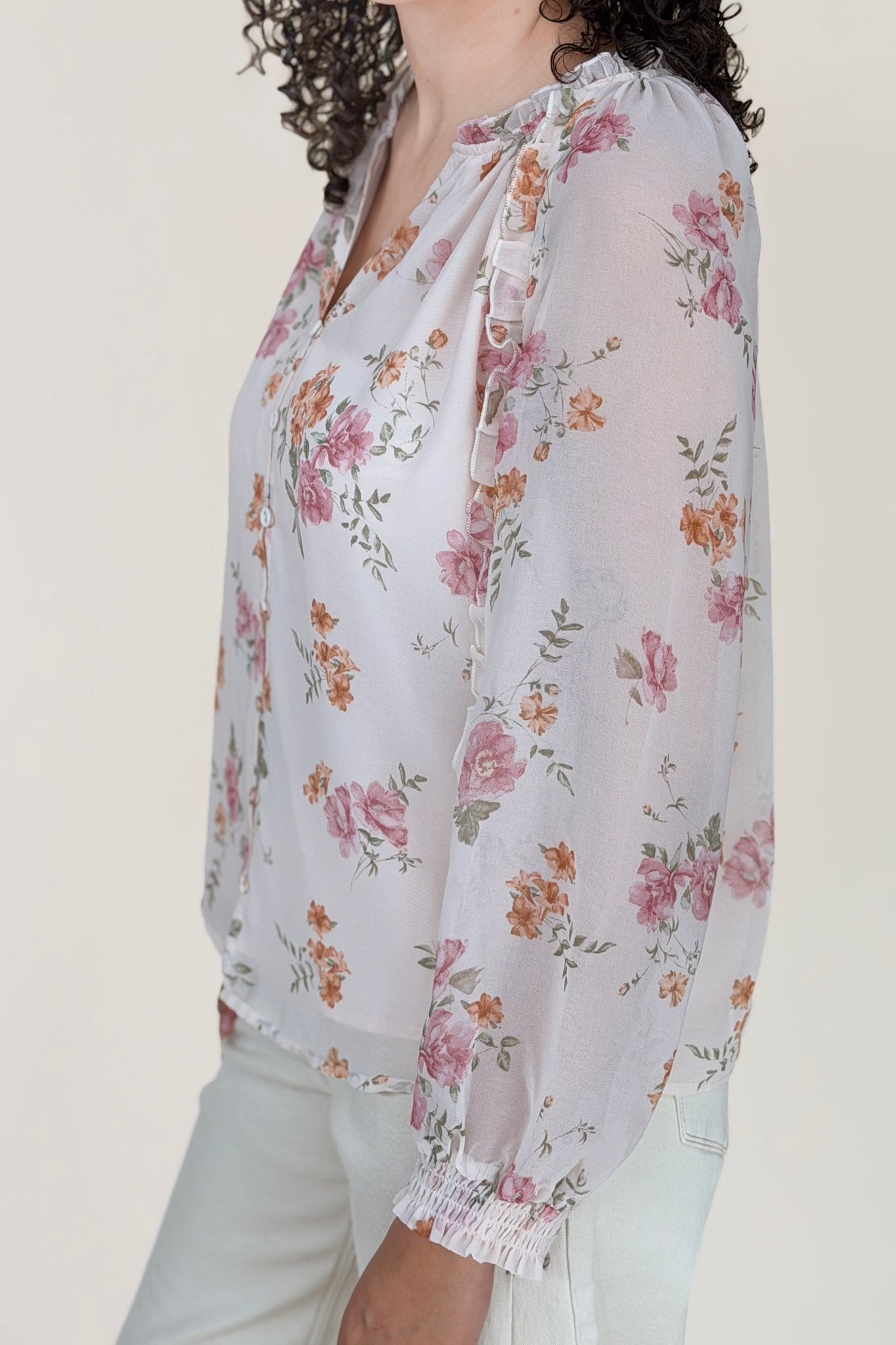 Jennie Floral Button Blouse