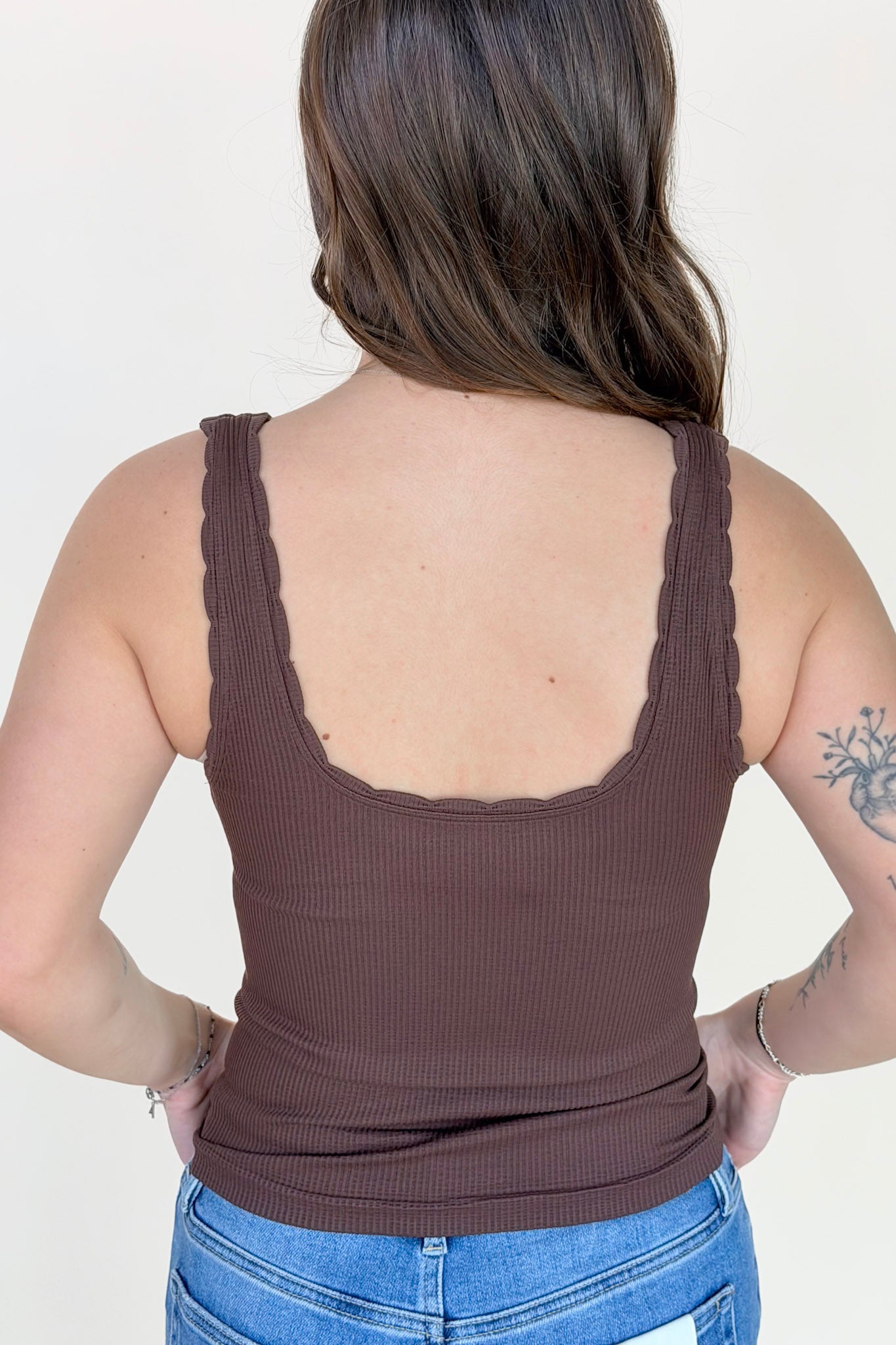 Scallop Edge Reversible Tank - more colors availabe