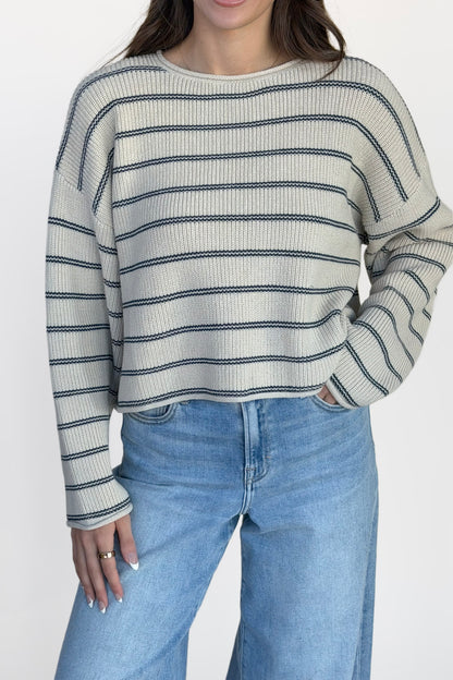 Heather Striped Sweater