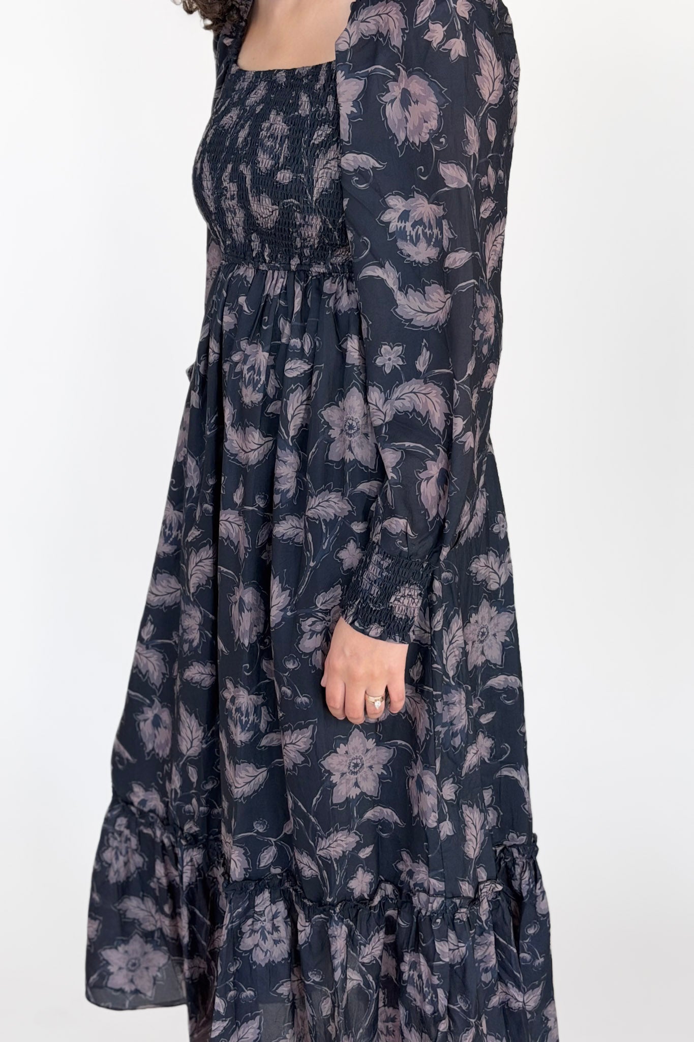 Faye Floral Square Neck Maxi Dress