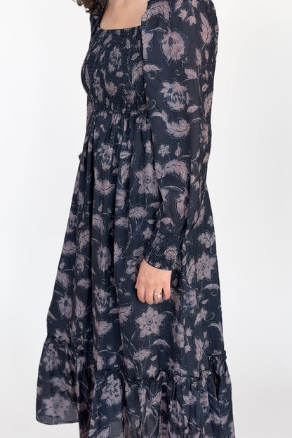 Faye Floral Square Neck Maxi Dress