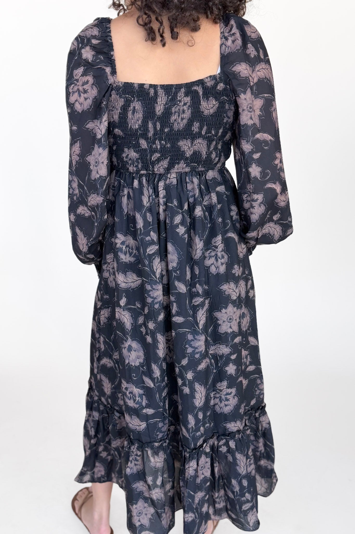 Faye Floral Square Neck Maxi Dress
