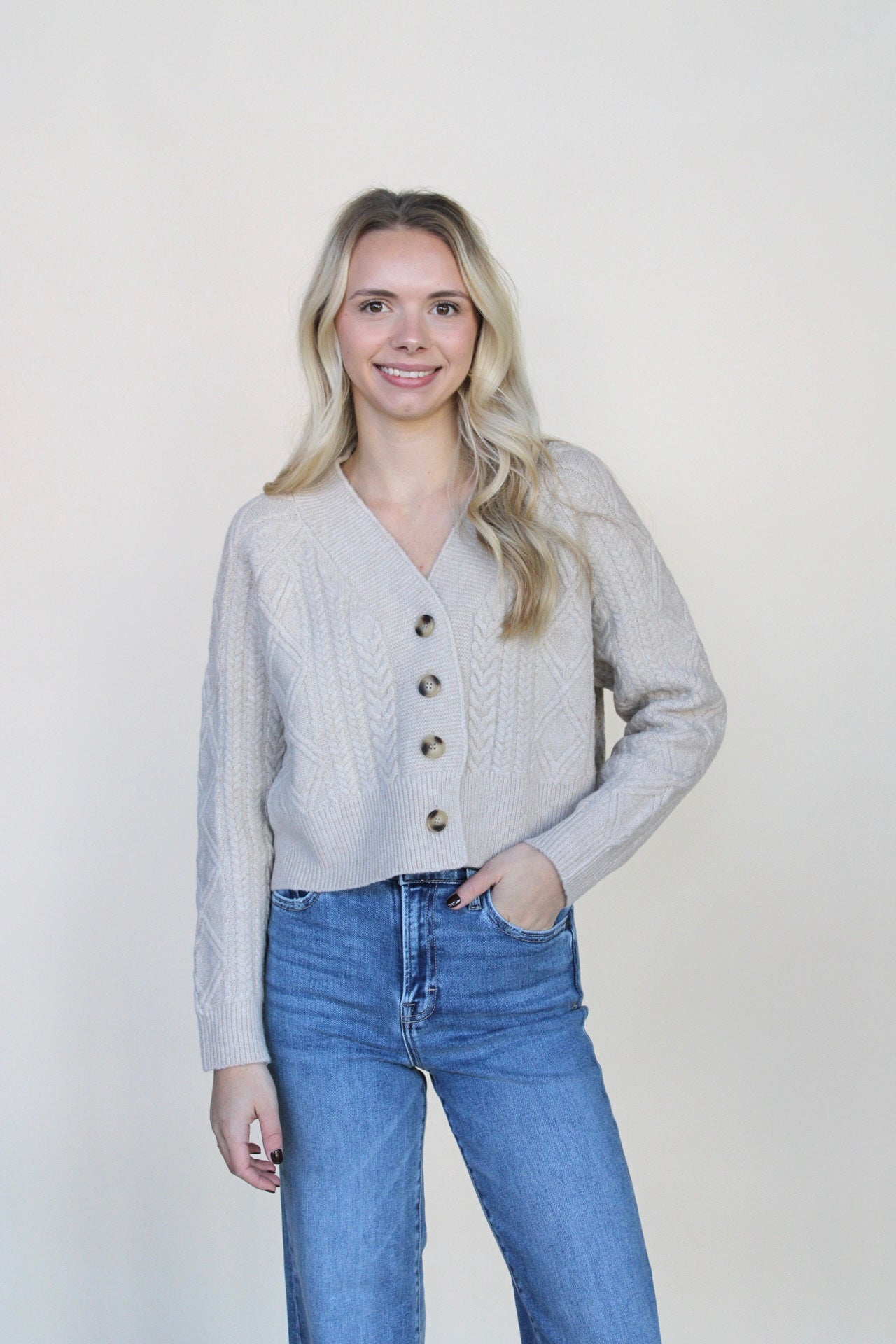 Kaylee Cable Knit Cardigan