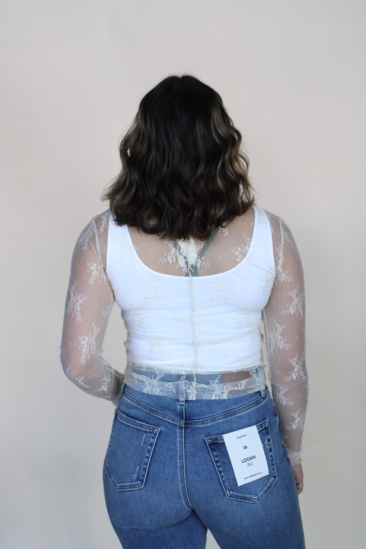 Lace Long Sleeve Mock Neck - more colors available