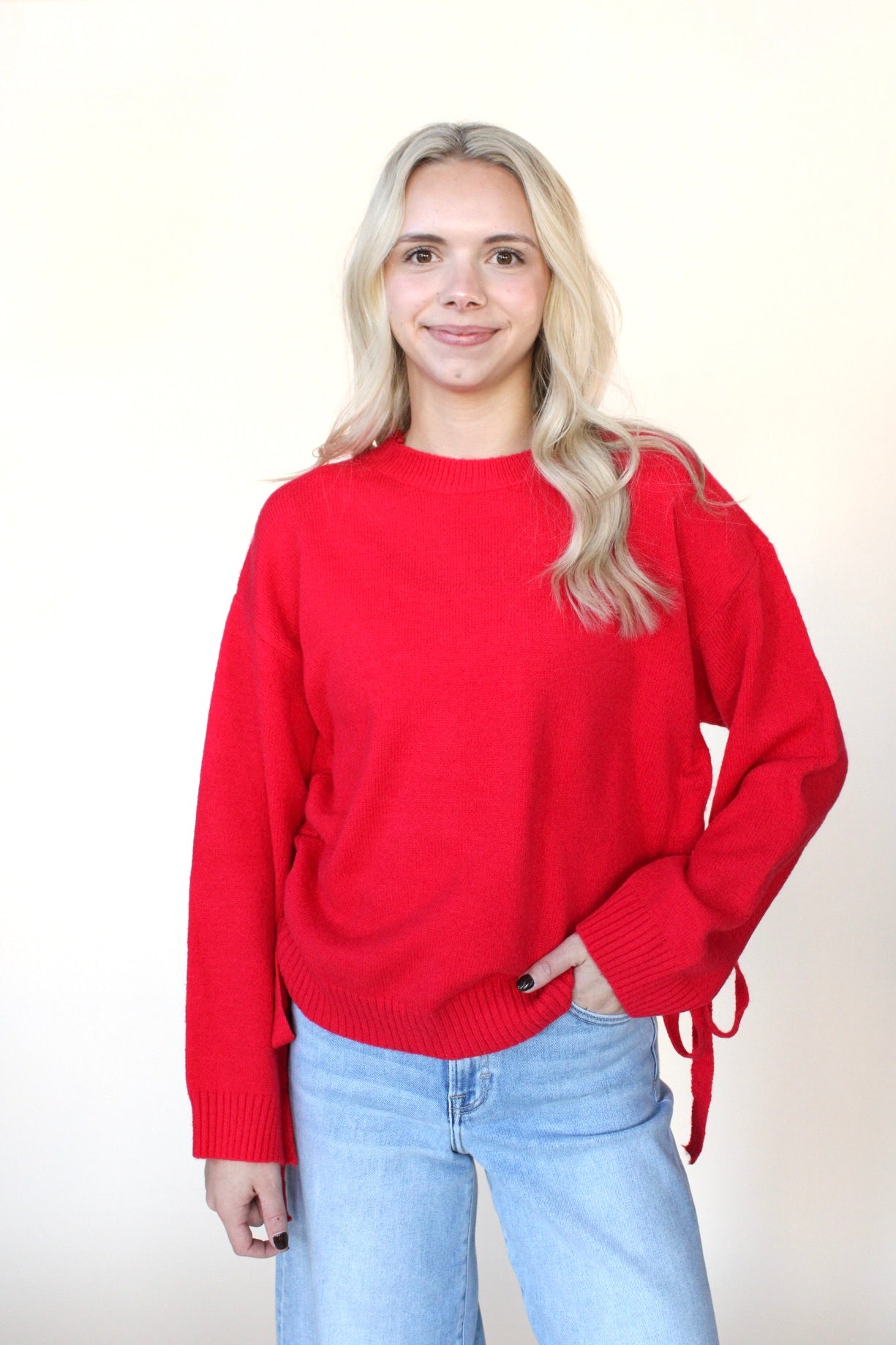 Rose Drop Shoulder Sweater