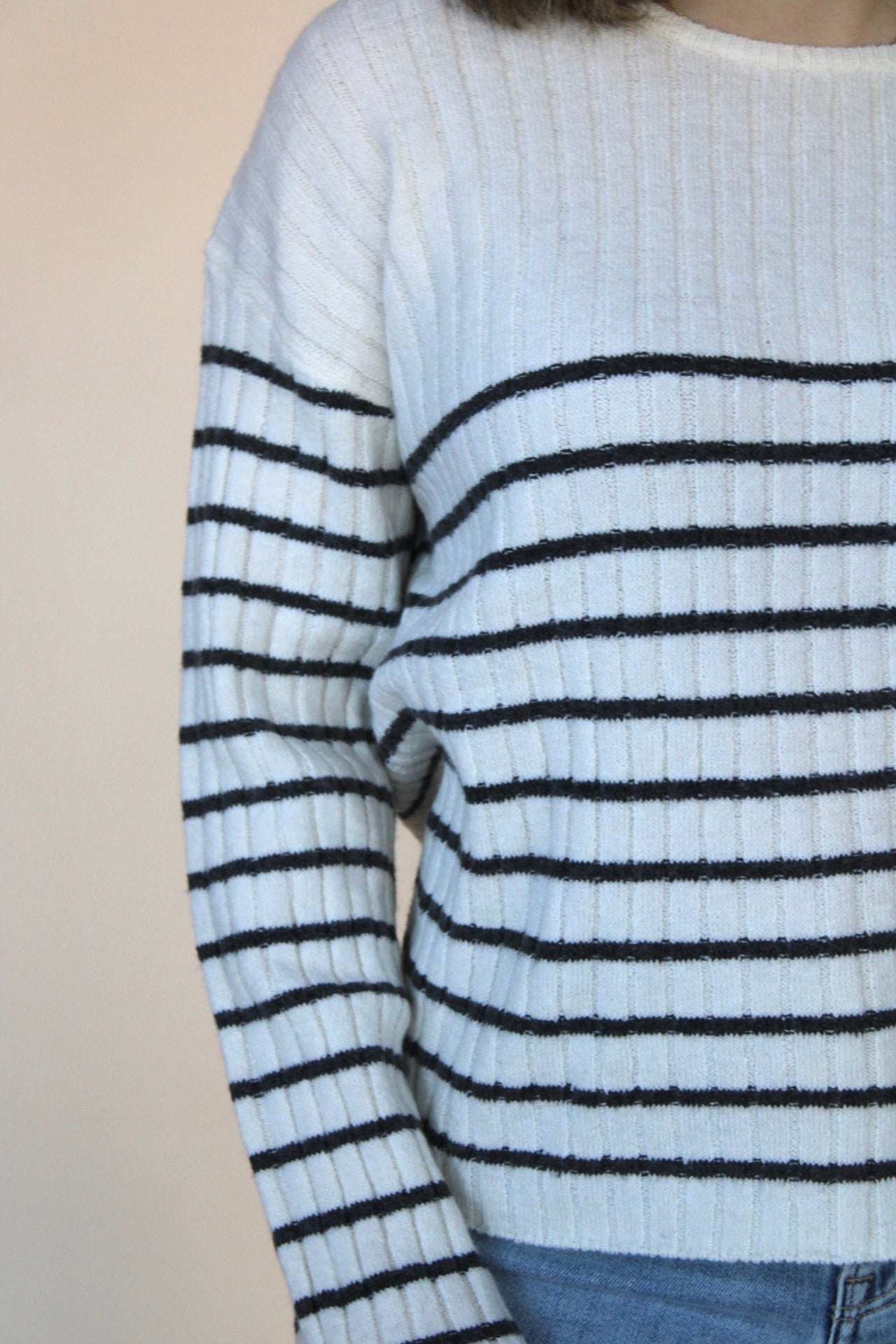 Chelce Ribbed Sriped Sweater