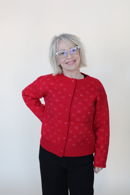 Heart Shape Button Cardigan
