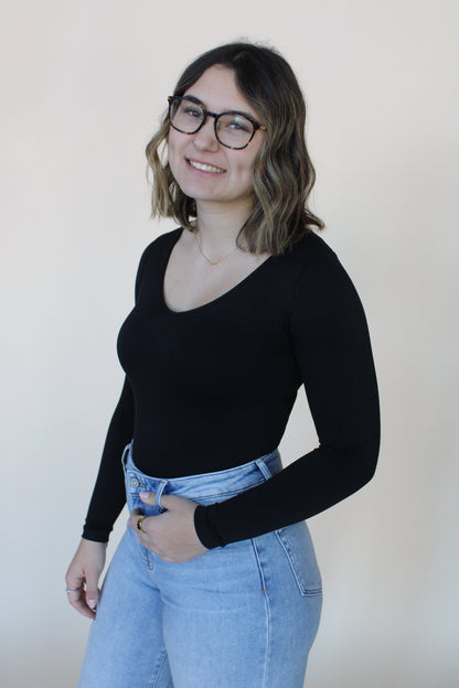 Jersey V-Neck Bodysuit