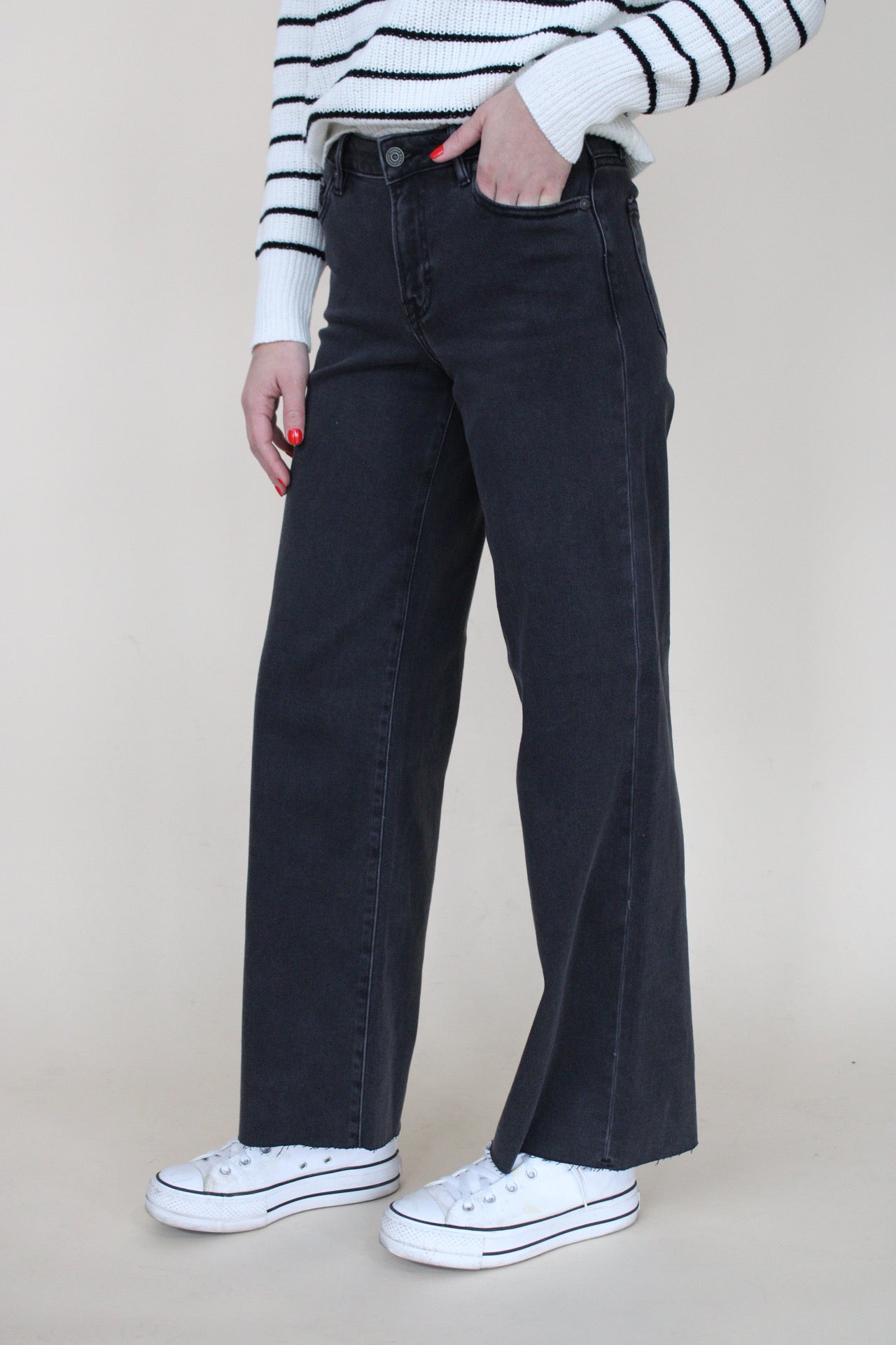 High Rise Wide Leg Jean