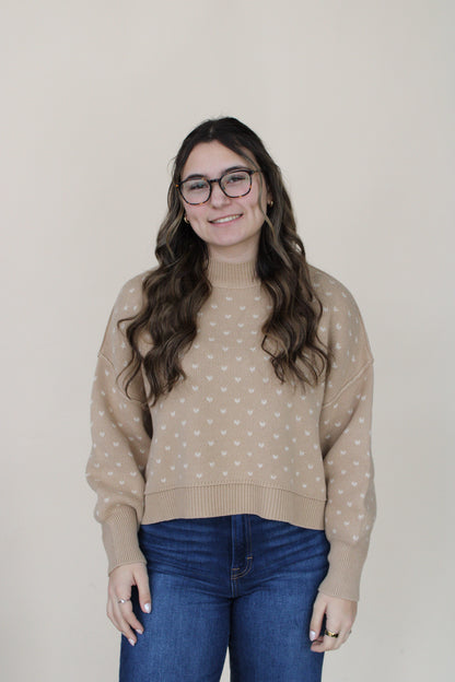 Heart Pattern Pullover