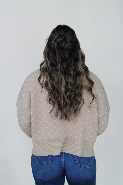 Heart Pattern Pullover