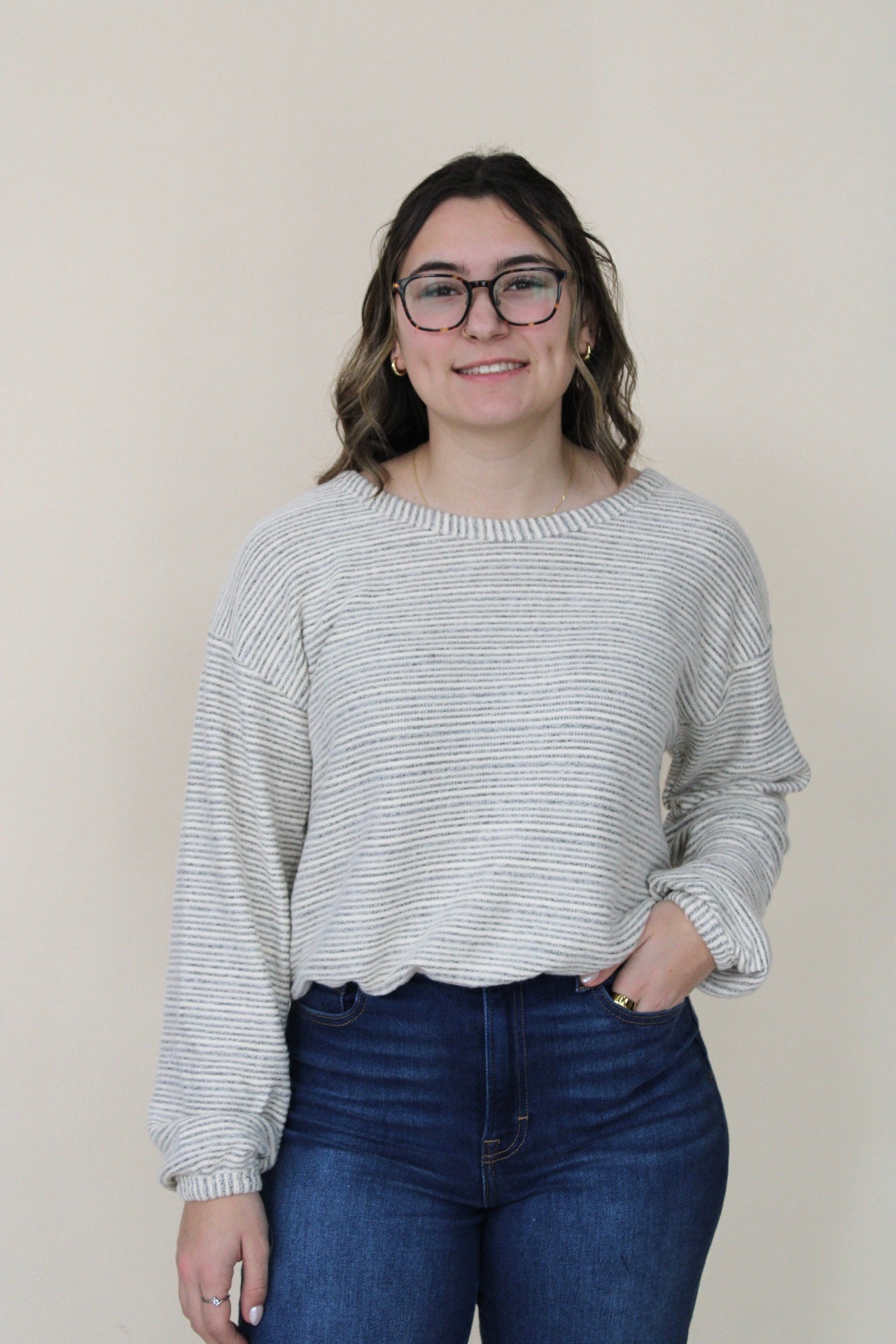 Georgia Knit Striped Pullover