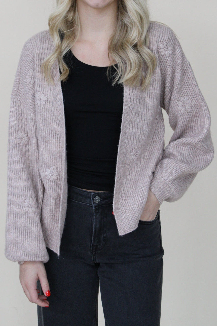 Floral Open Cardigan