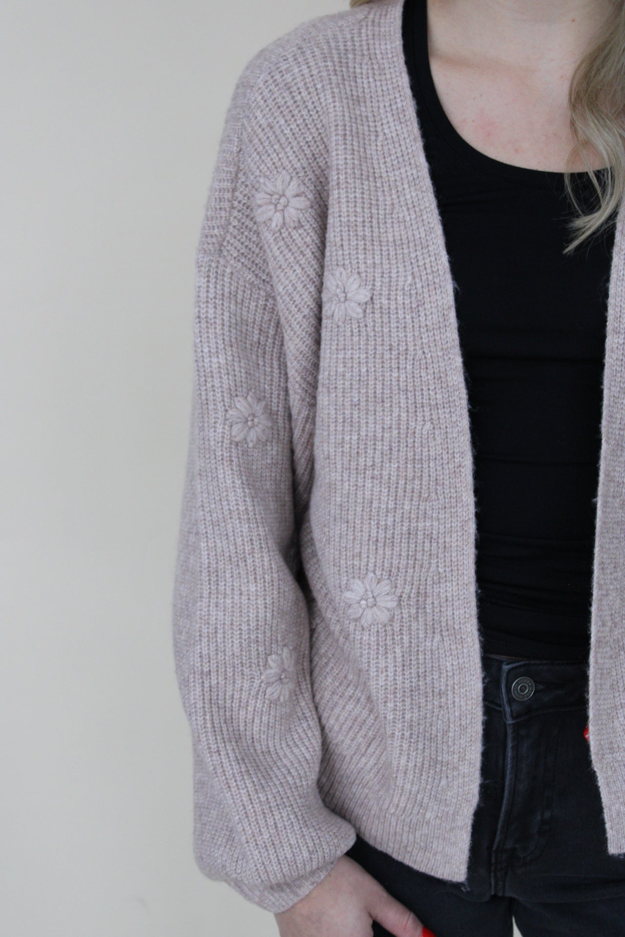 Floral Open Cardigan