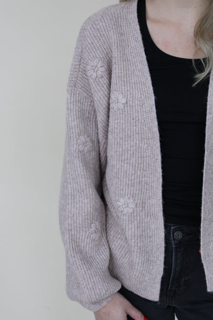 Floral Open Cardigan