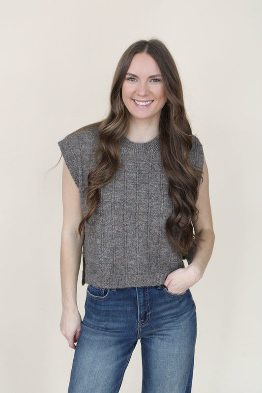 Mariah Textured Sweater Vest