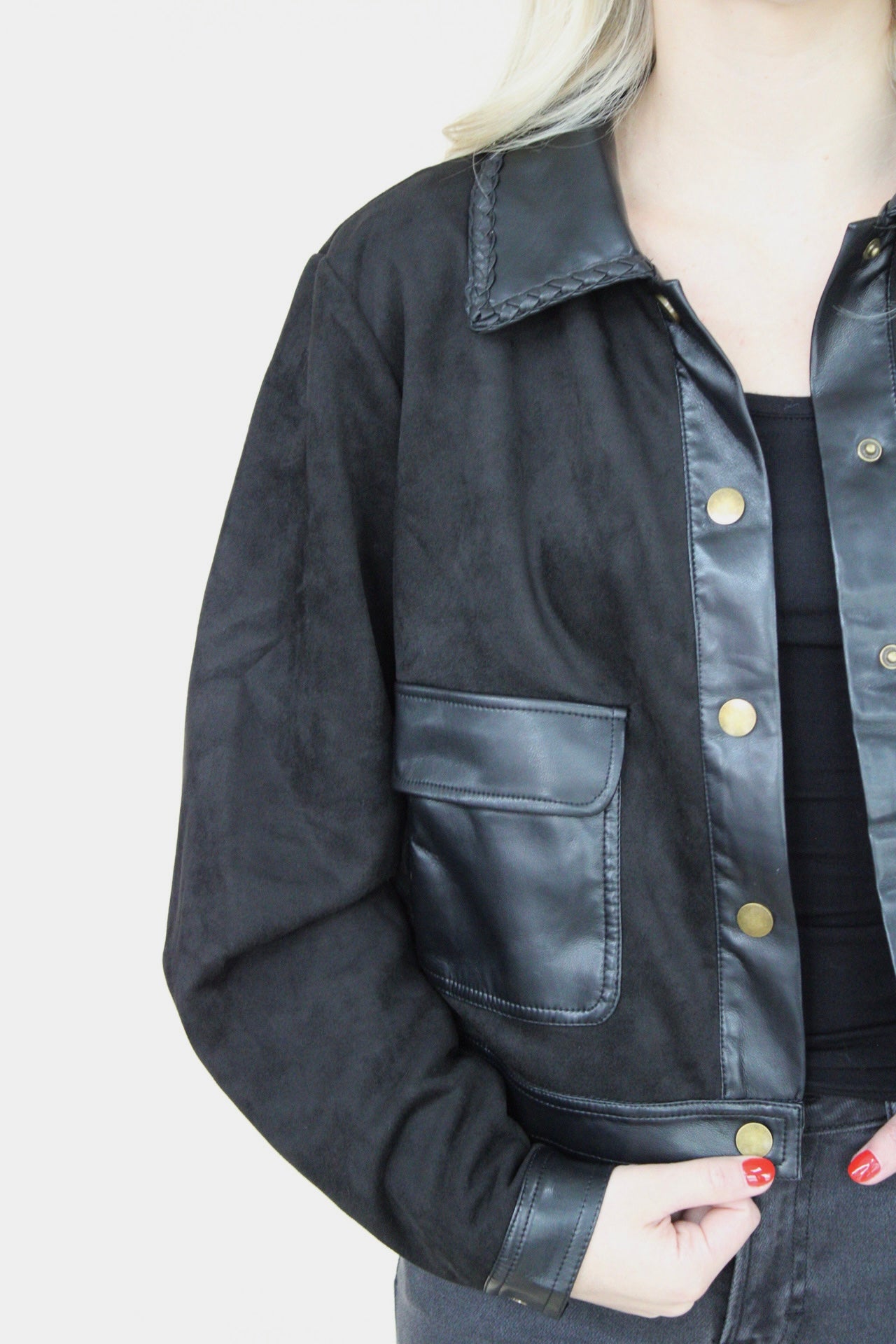 Brigette Suede Contrast Jacket