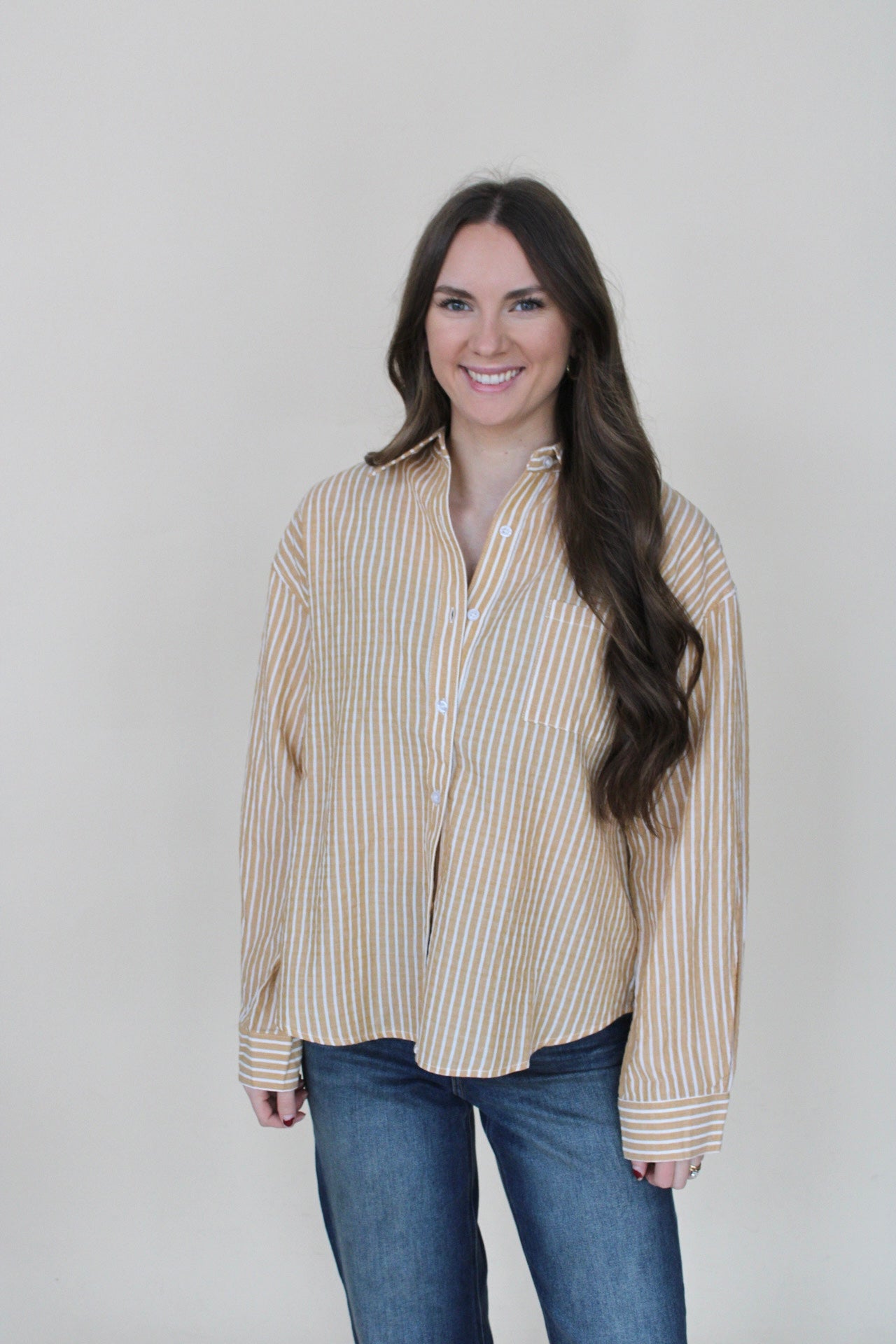 Katie Striped Button Up
