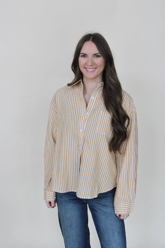Katie Striped Button Up