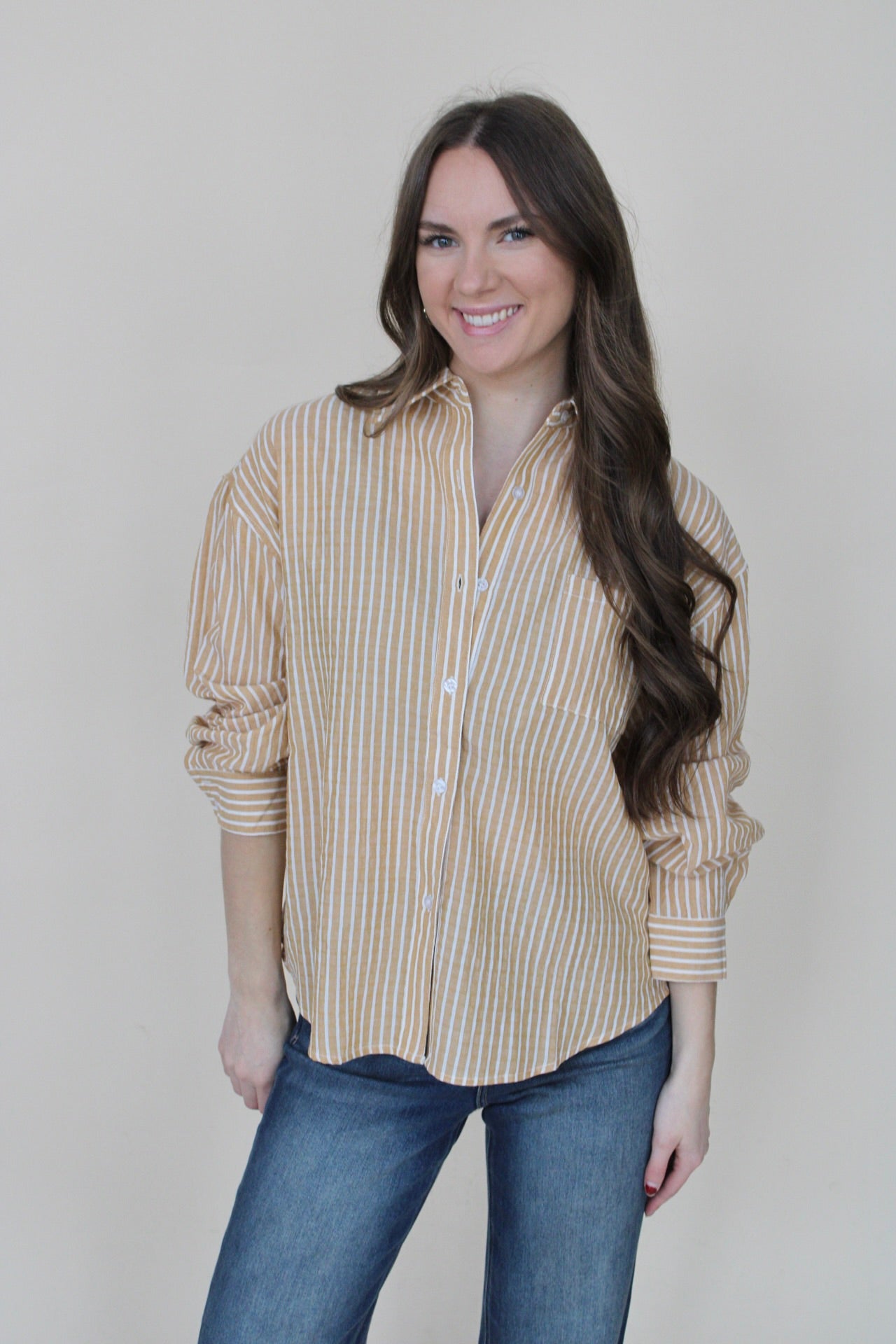Katie Striped Button Up
