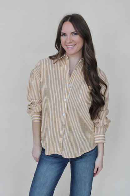 Katie Striped Button Up