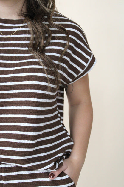 Carly Striped Ribbed Top