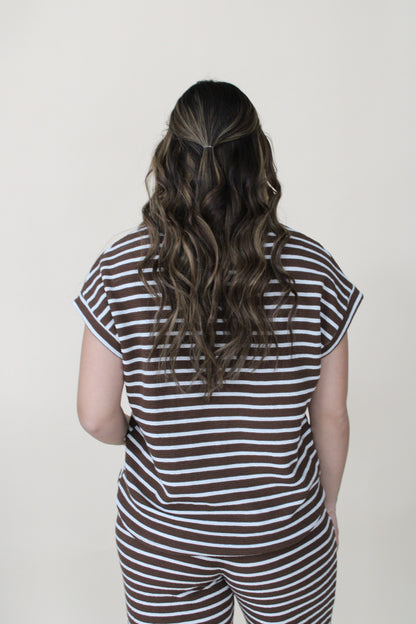 Carly Striped Ribbed Top