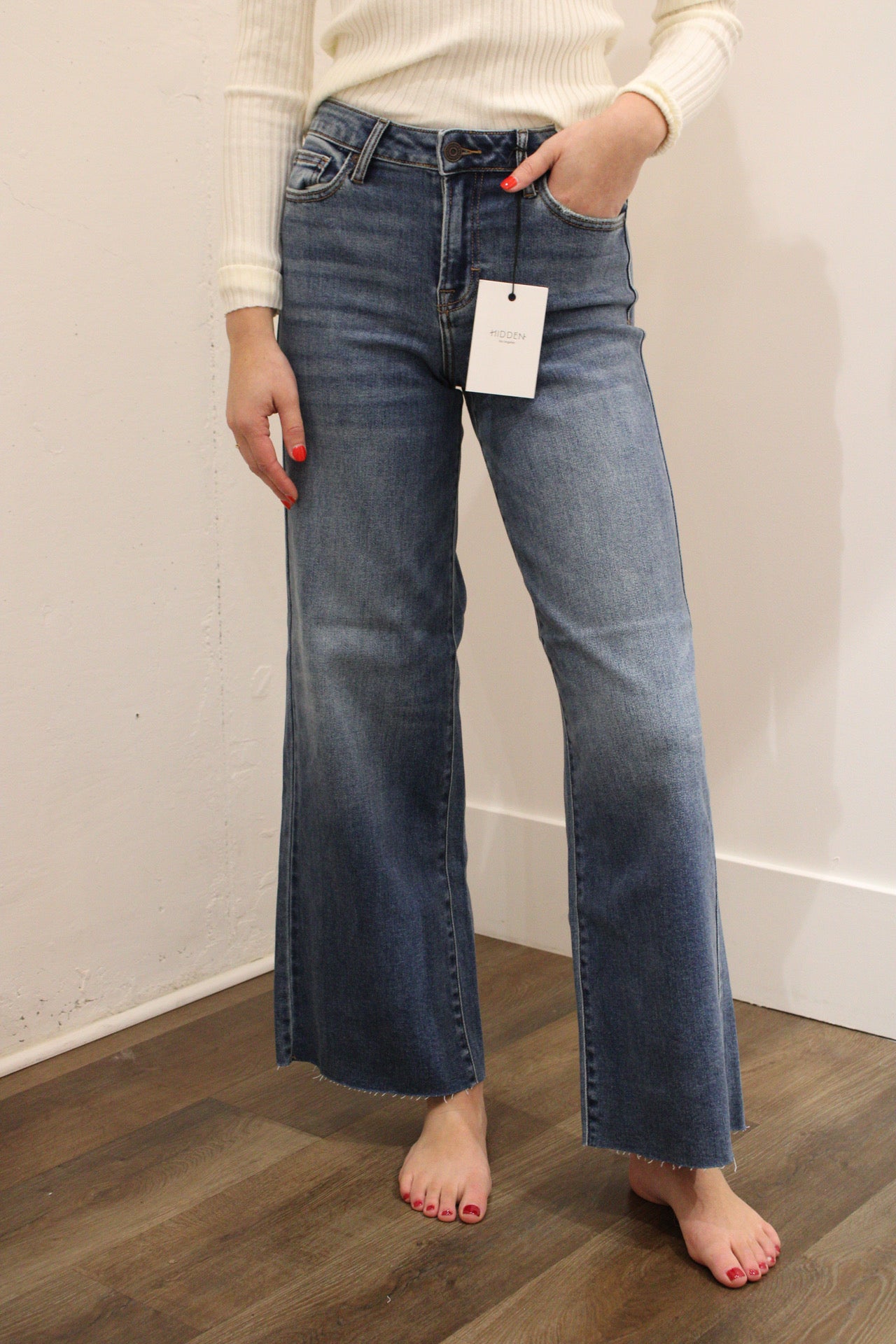 Hidden Wide Leg Denim