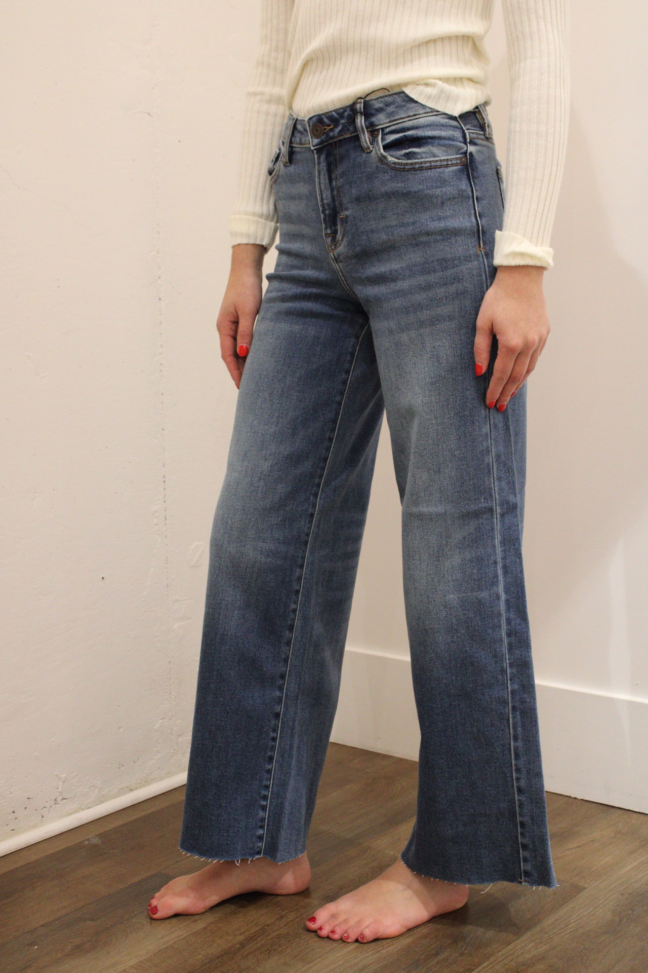 Hidden Wide Leg Denim