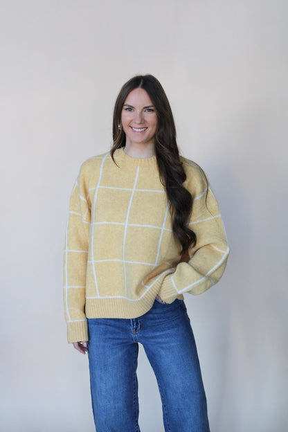 Checkered Crew Neck Sweater