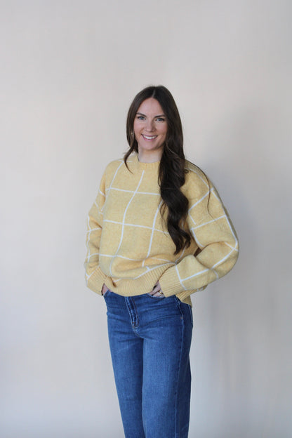 Checkered Crew Neck Sweater