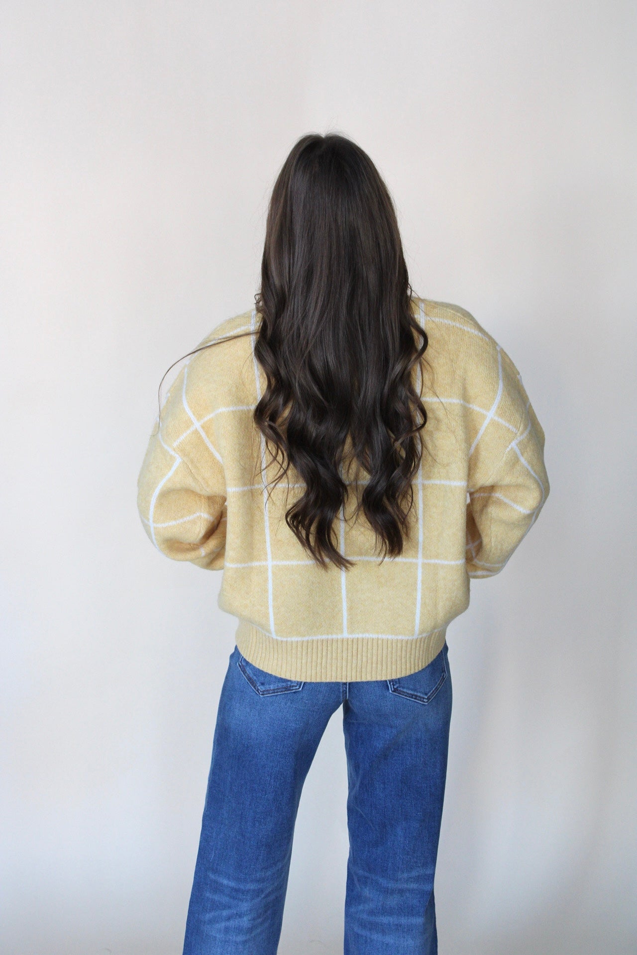 Checkered Crew Neck Sweater