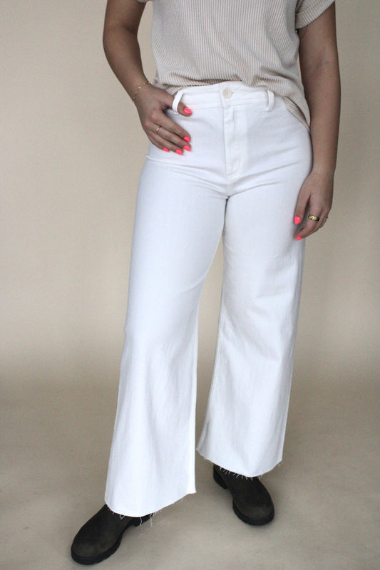 Anna Straight Wide Leg Denim Pant