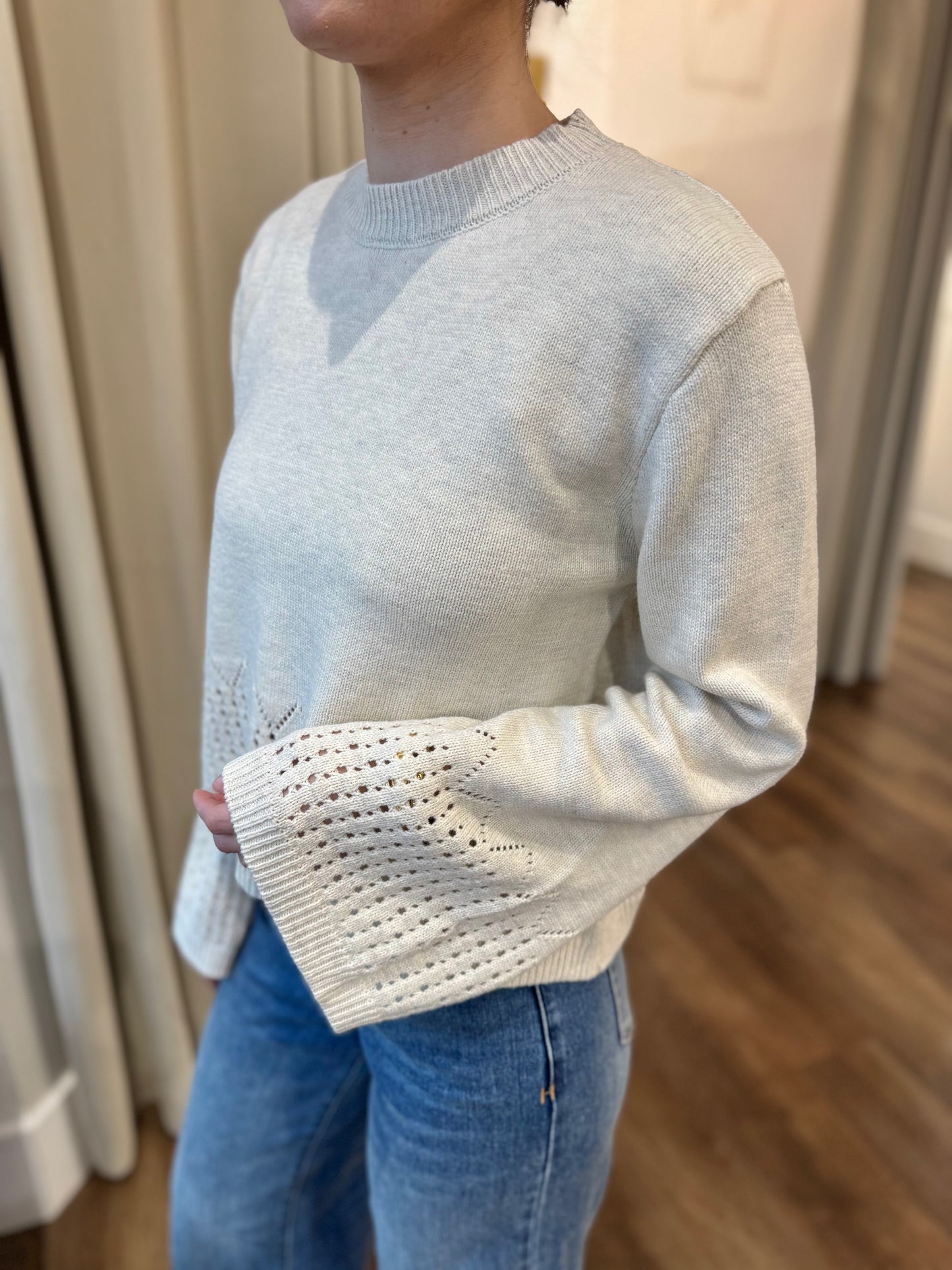 Amelia Crochet Knit Top