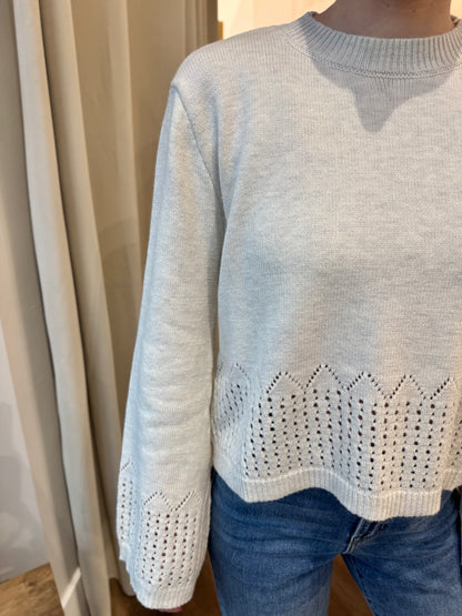 Amelia Crochet Knit Top