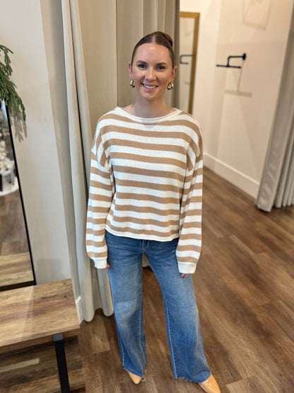 Basic Striped Knit Sweater