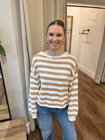 Basic Striped Knit Sweater