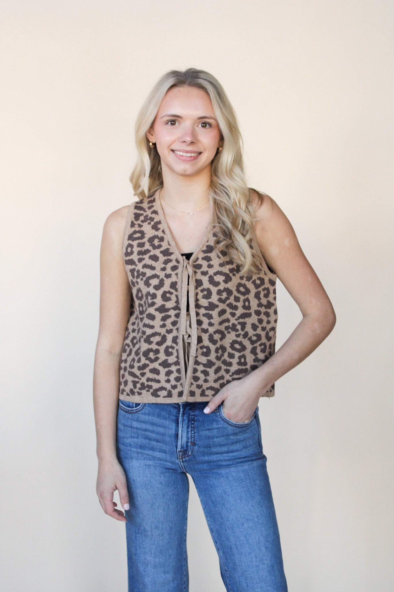 Shea Leopard Vest