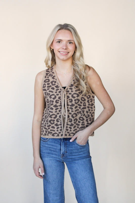 Shea Leopard Vest