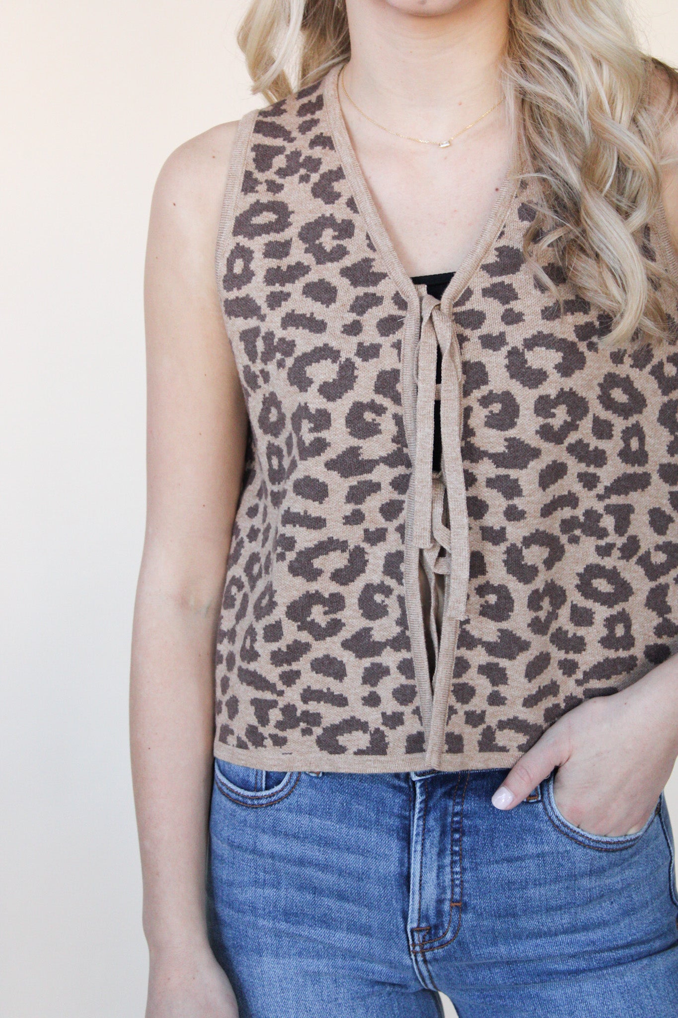 Shea Leopard Vest