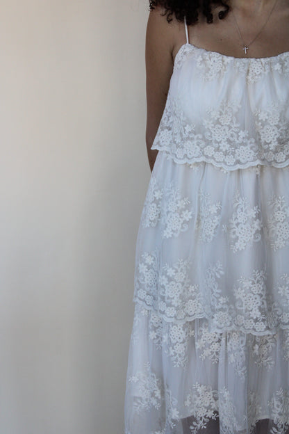 Alex Floral Tiered Midi Dress