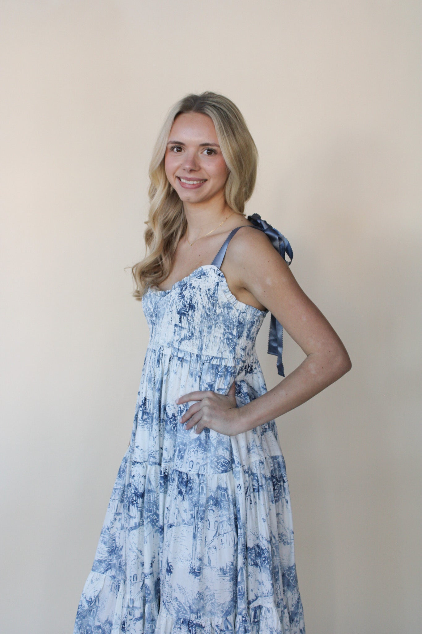 Coastline Contrast Maxi Dress