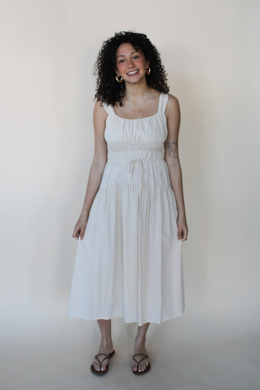 Reagan Ruched Midi Dress