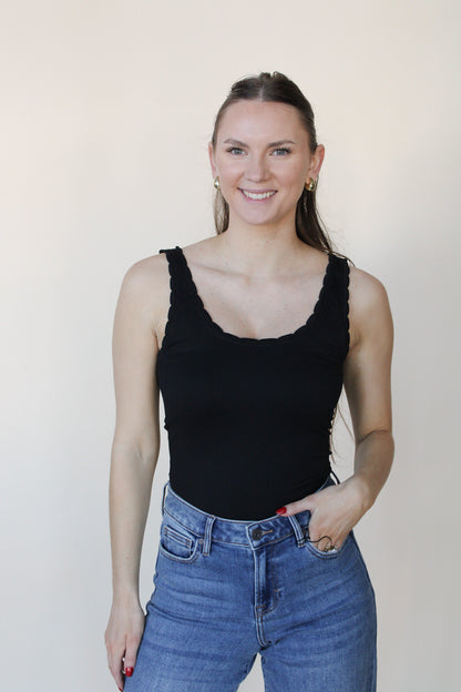 Scallop Edge Reversible Tank - more colors availabe