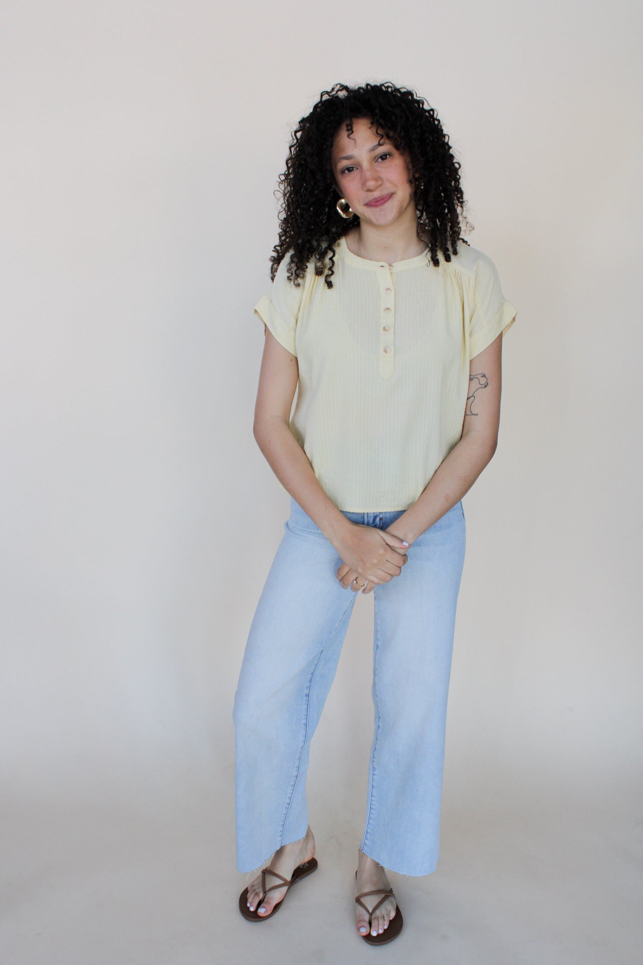 Ruched Short Sleeve Top